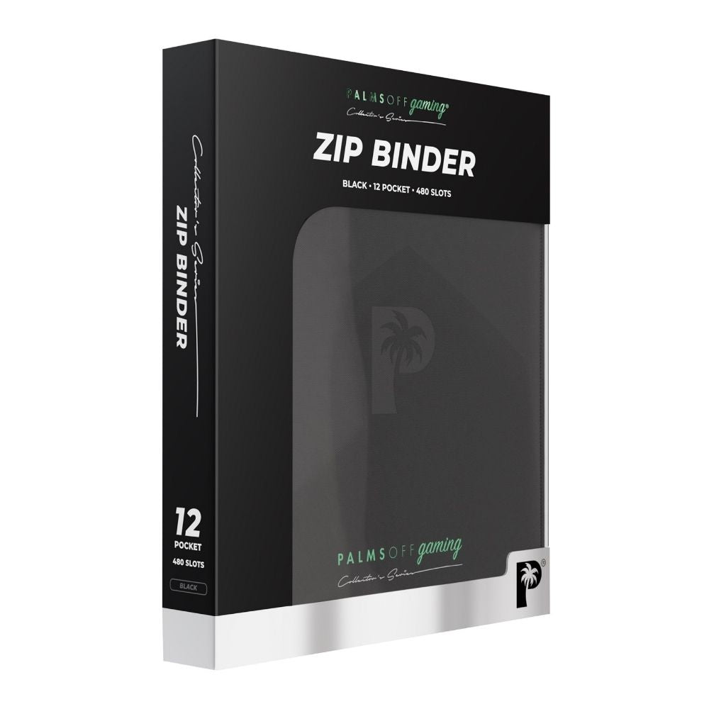 Palms Off Gaming Collector's Series 12 Pocket Zip Binder - Black