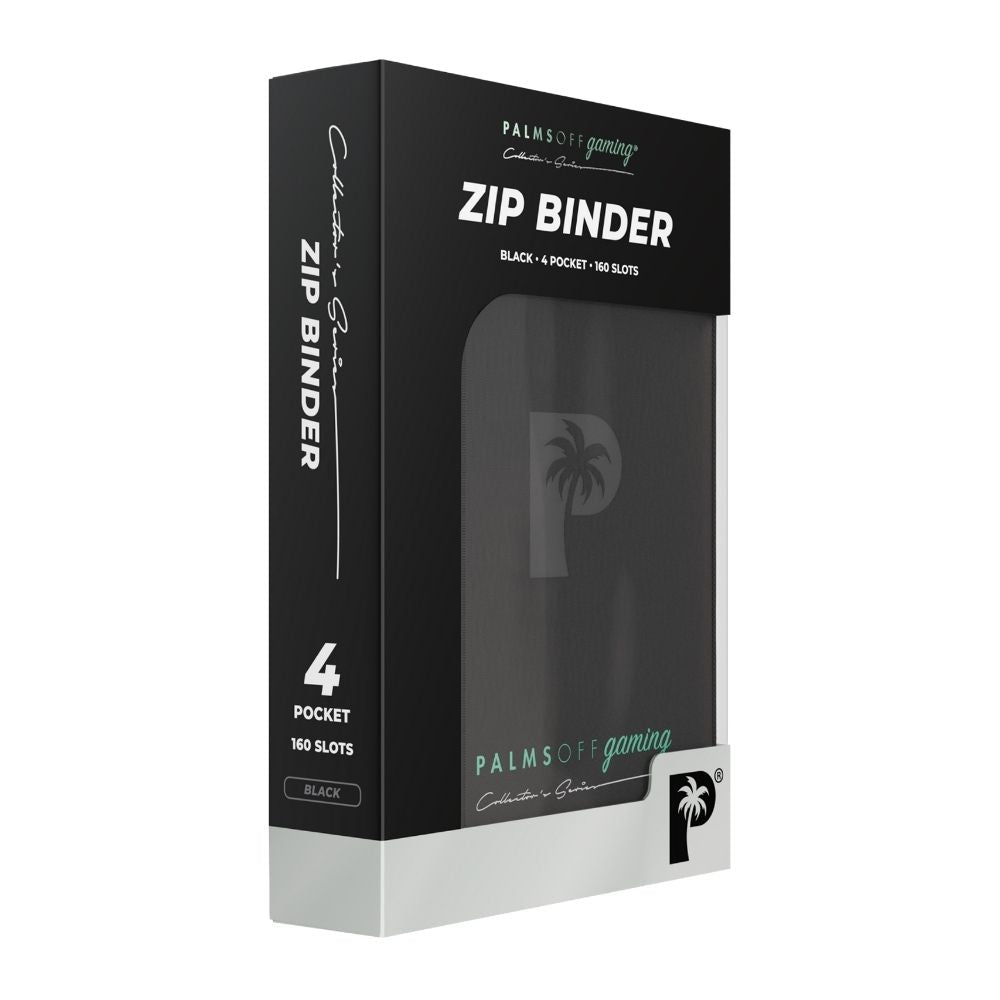 Palms Off Gaming Collector’s Series 4 Pocket Zip Binder - Black
