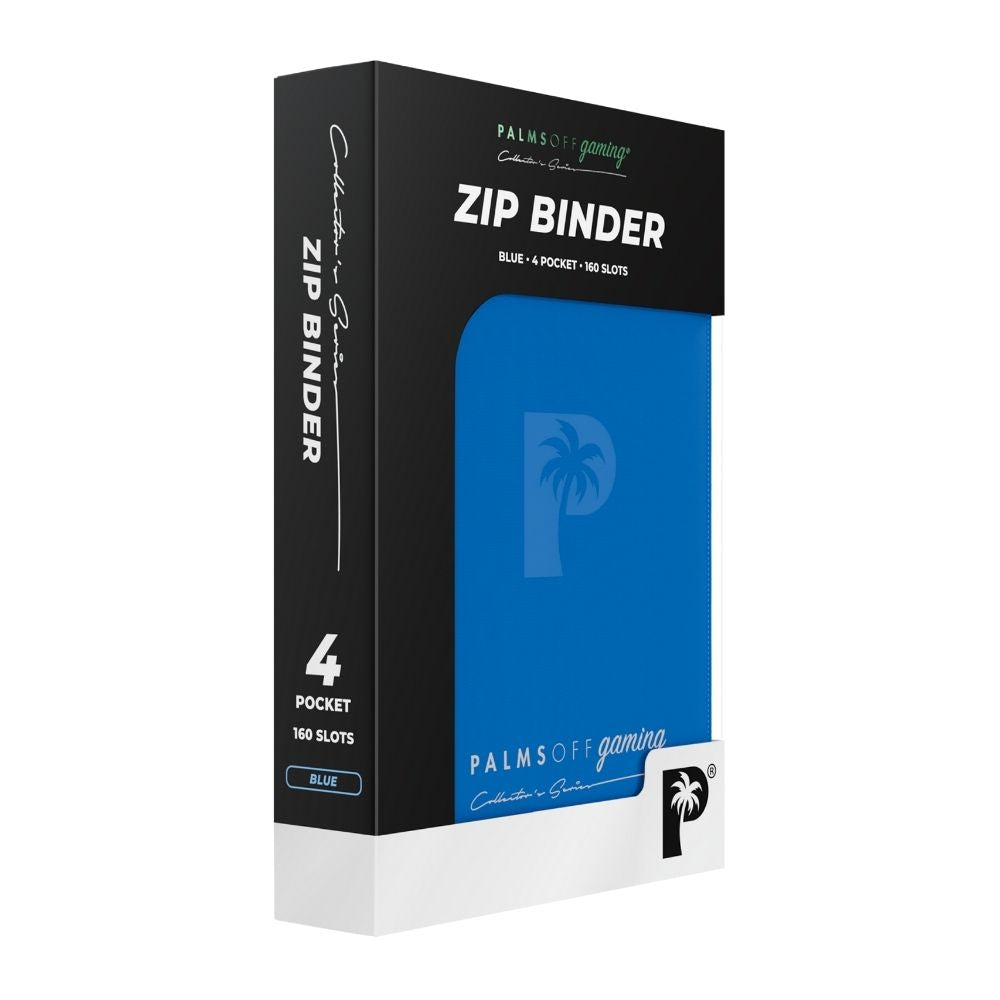 Palms Off Gaming Collector’s Series 4 Pocket Zip Binder - Blue