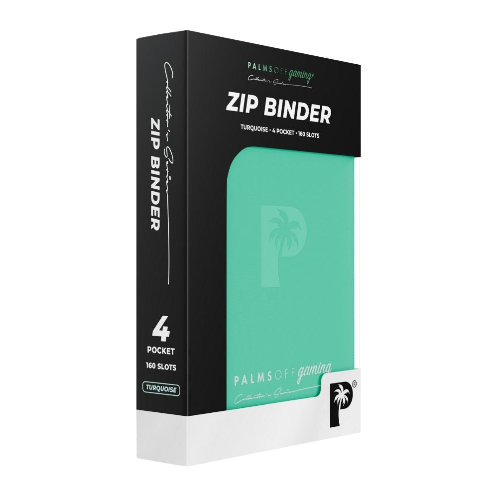 Palms Off Gaming Collector’s Series 4 Pocket Zip Binder - Turquoise