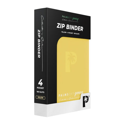 Palms Off Gaming Collector’s Series 4 Pocket Zip Binder - Yellow
