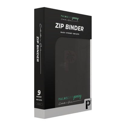Palms Off Gaming Collector's Series 9 Pocket Zip Binder - Black