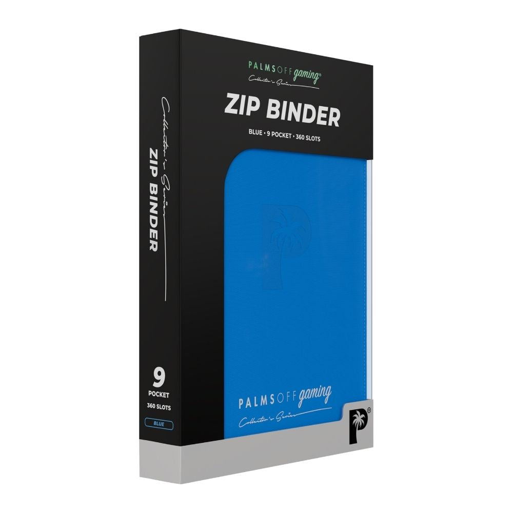 Palms Off Gaming Collector's Series 9 Pocket Zip Binder - Blue