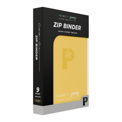 Palms Off Gaming Collector's Series 9 Pocket Zip Binder - Yellow