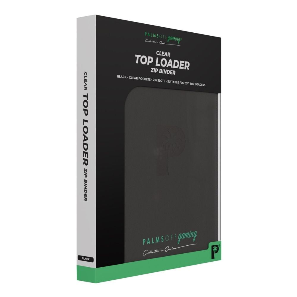 Palms Off Gaming Collector's Series Top Loader Zip Binder - Black
