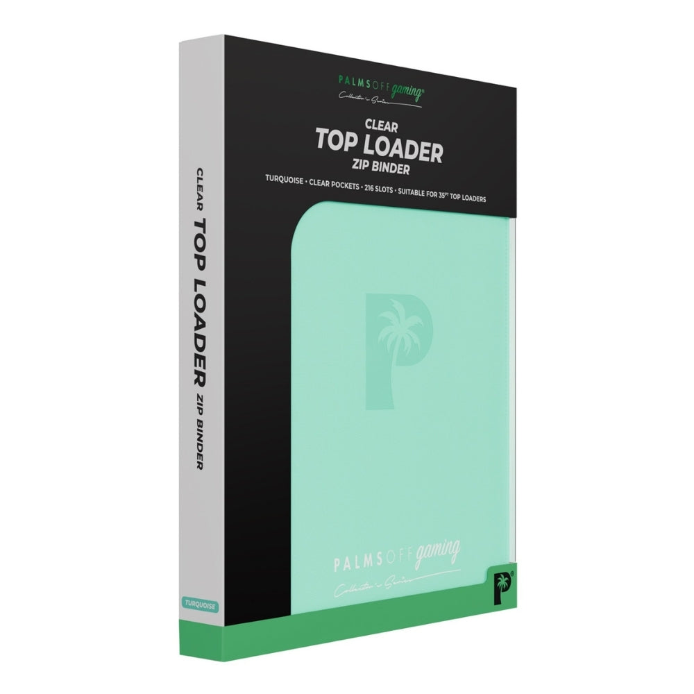 Palms Off Gaming Collector's Series Top Loader Zip Binder - Turquoise