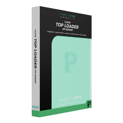 Palms Off Gaming Collector's Series Top Loader Zip Binder - Turquoise