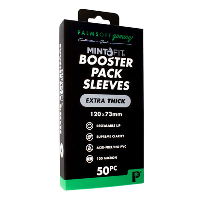 Palms Off Gaming MintFit Booster Pack Sleeves - Extra Thick (50pc)