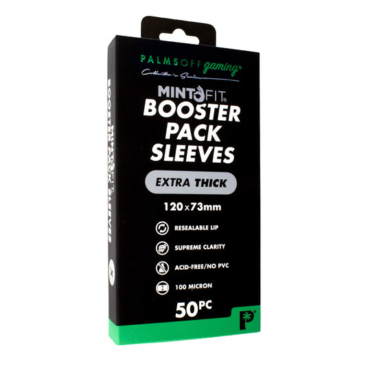 Palms Off Gaming MintFit Booster Pack Sleeves - Extra Thick (50pc)